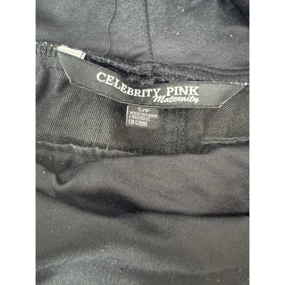 Celebrity Pink Maternity Shorts Black Denim Jean 3" Inseam Size Small - Picture 5 of 5